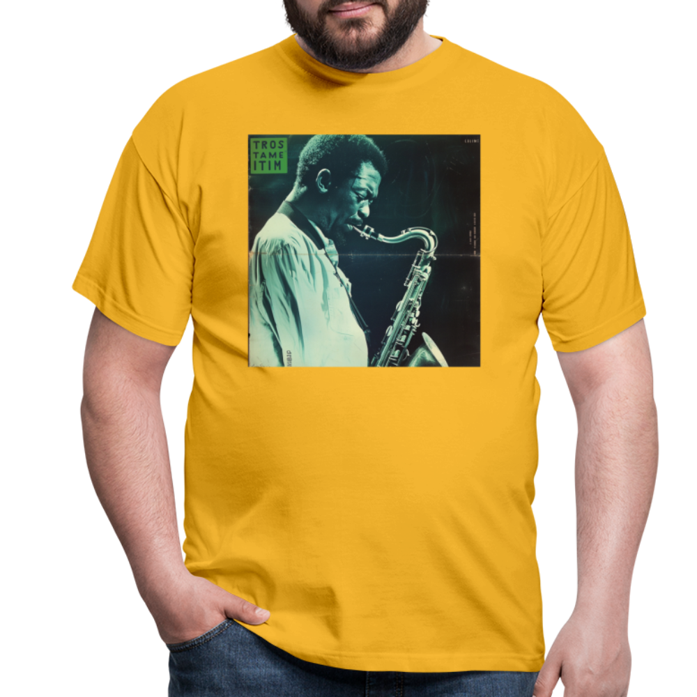 Gåtfull figur i jazzens underground, T-shirt herr - gul