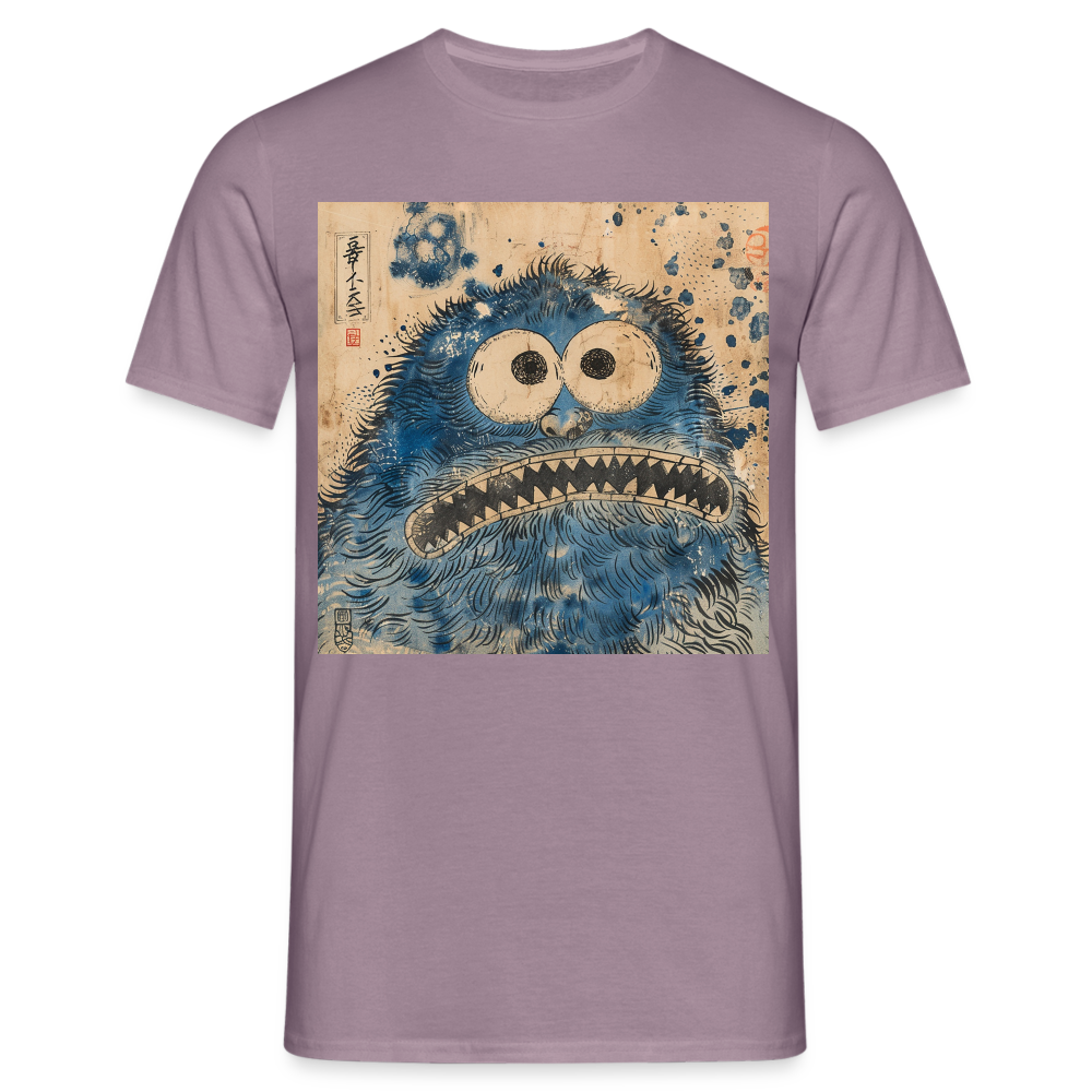 Uramiko ramlar i floden, T-shirt herr - lilagrå