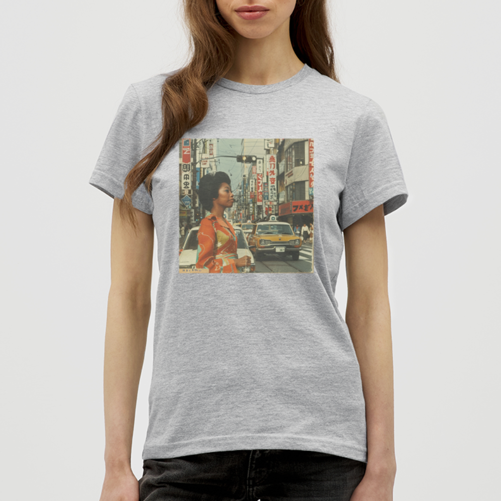 Yumi Sakamoto, T-shirt dam - gråmelerad