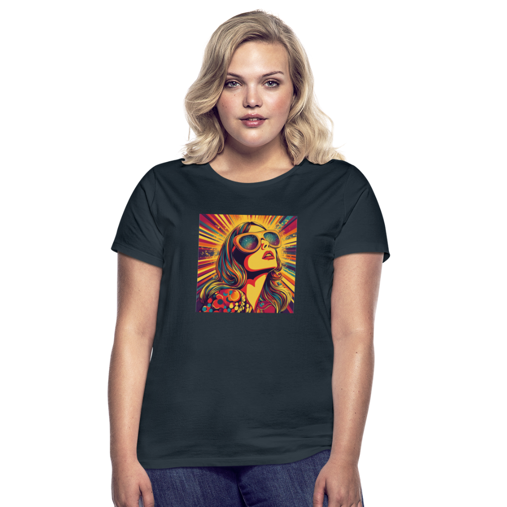 Disco Fever, T-shirt dam - marinblå