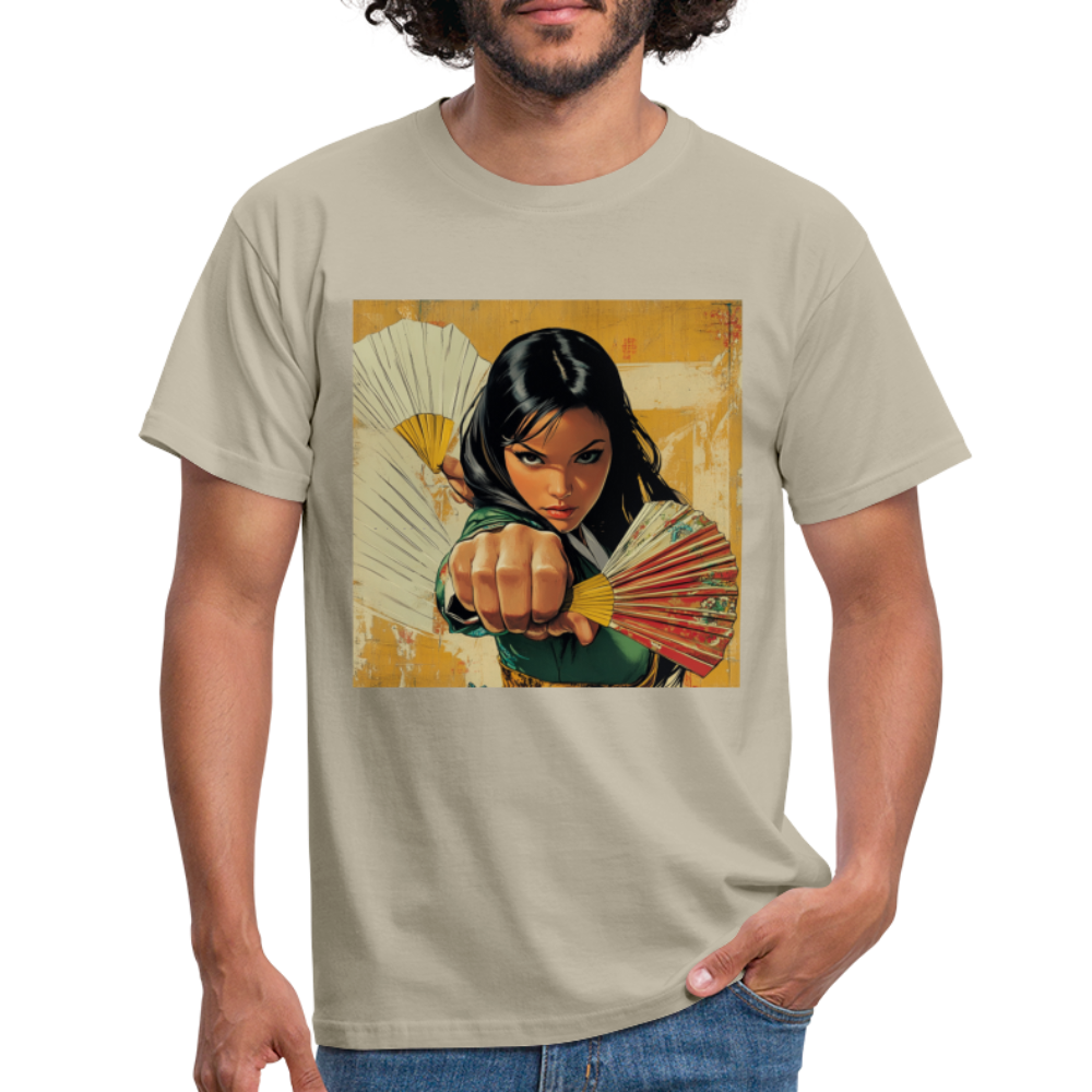 Blå Lotus, T-shirt herr - sandbeige