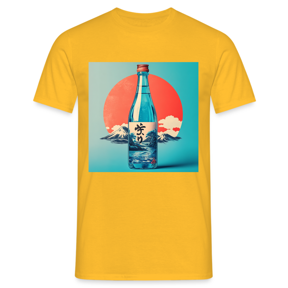 Stillhet i glas, T-shirt herr - gul