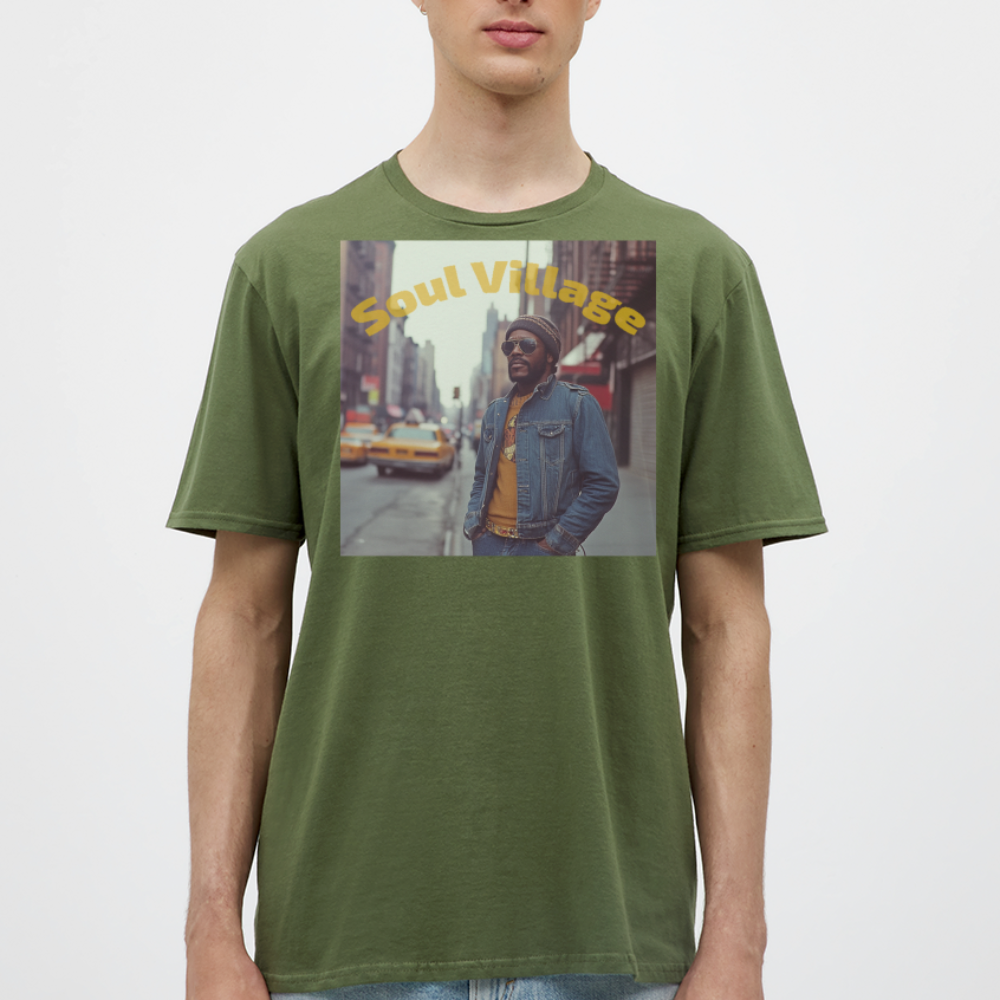 Soul Village, T-shirt herr - Militärgrön