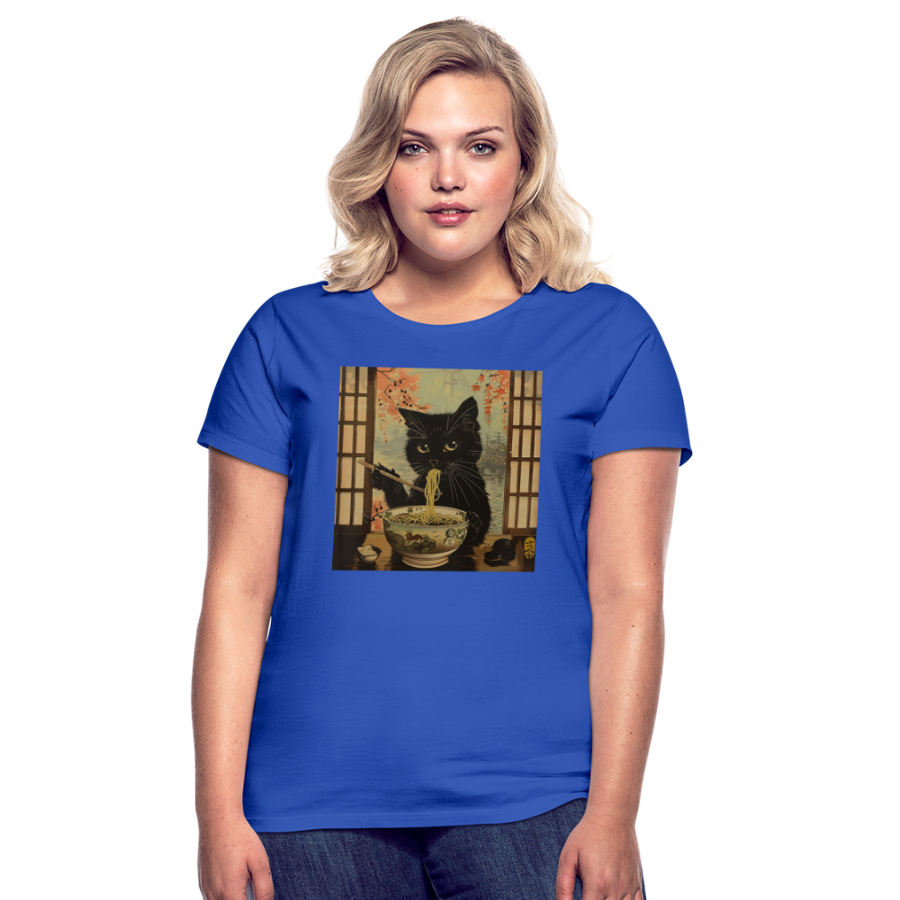 Ramenkatt, T-shirt dam - royalblå