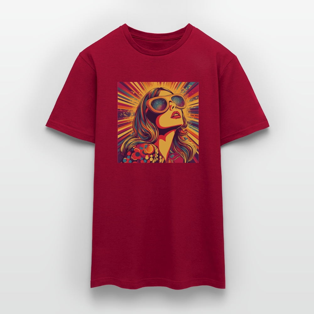 Disco Fever, T-shirt herr - tegelröd