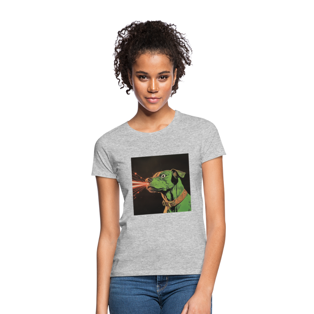 Strålhunden, T-shirt dam - gråmelerad