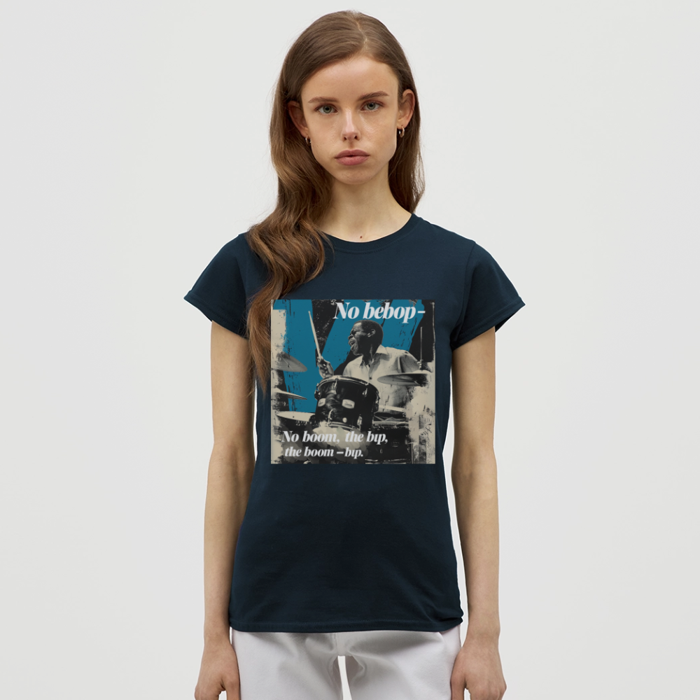Push It Bebop, T-shirt dam - marinblå