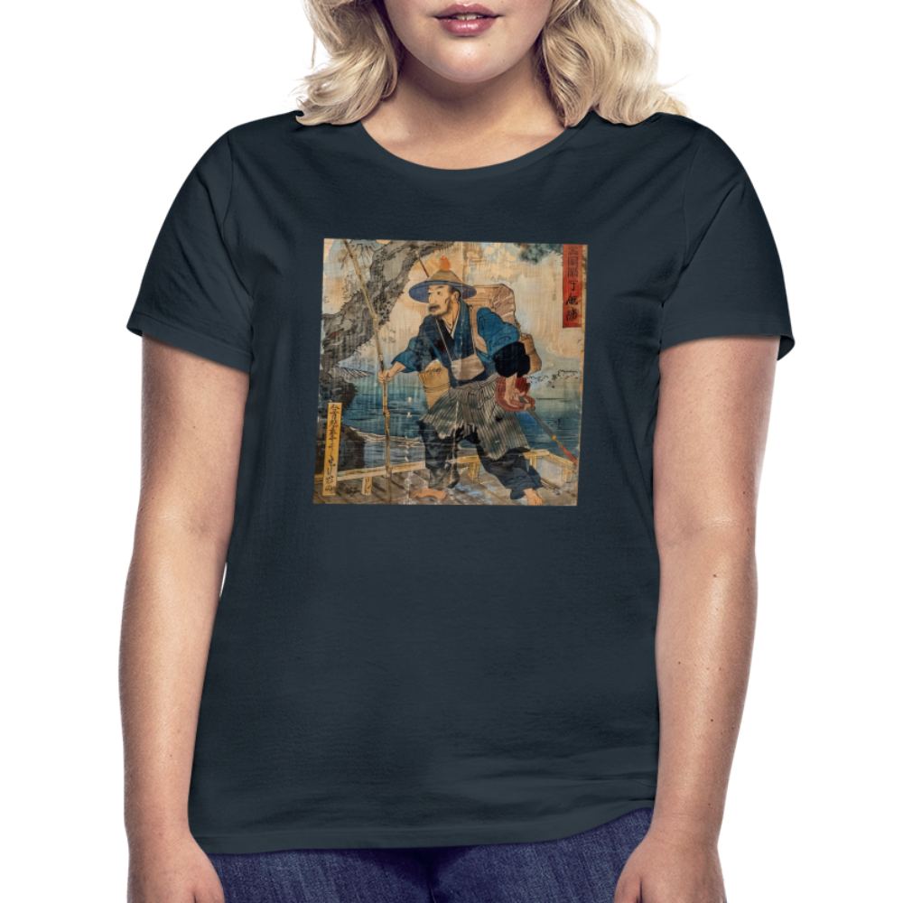 Fiskaren som bytte karriär, T-shirt dam - marinblå