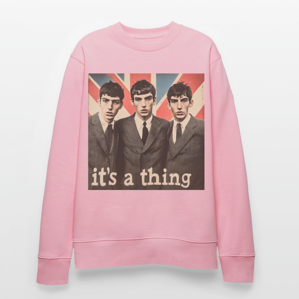 British, Bold & Unapologetic, Ekologisk sweatshirt CHANGER unisex från Stanley/Stella - ljusrosa