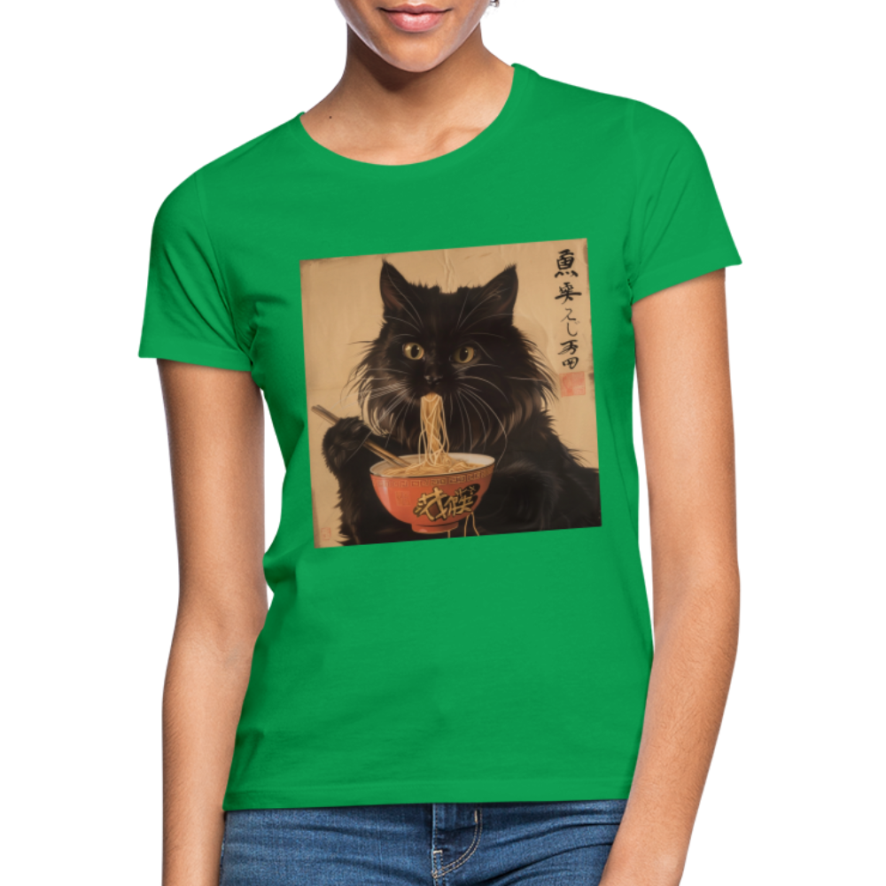 Kejsarens Katt och Ramens Hemlighet, T-shirt dam - kellygrön