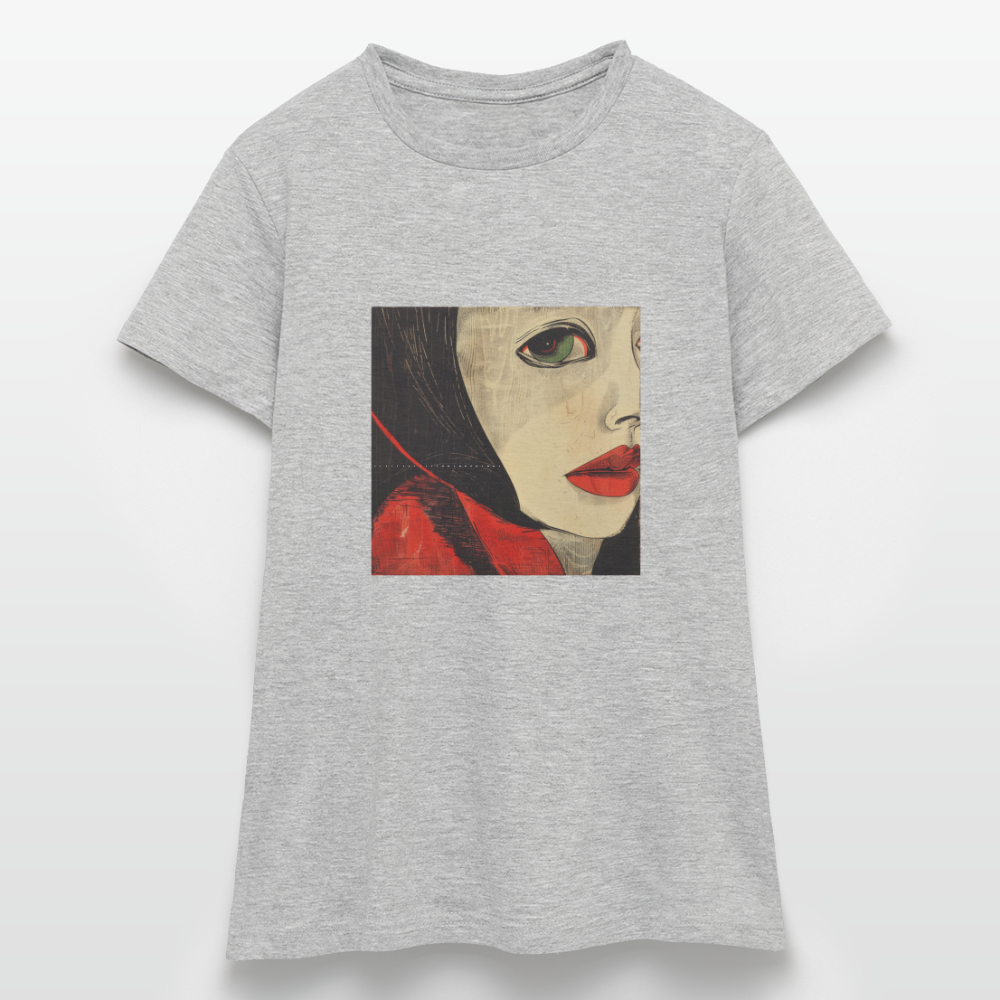 Fiskarfruns öga, T-shirt dam - gråmelerad