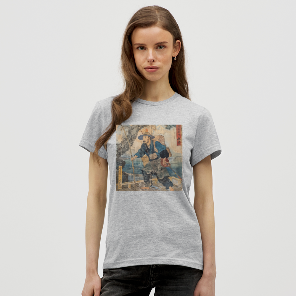Fiskaren som bytte karriär, T-shirt dam - gråmelerad
