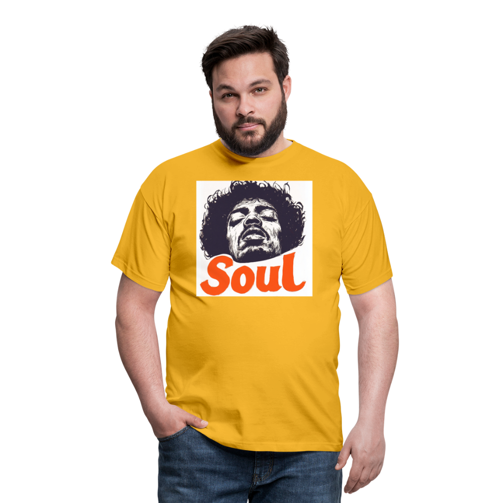 Kärlek, frihet och rättvisa, T-shirt herr - gul
