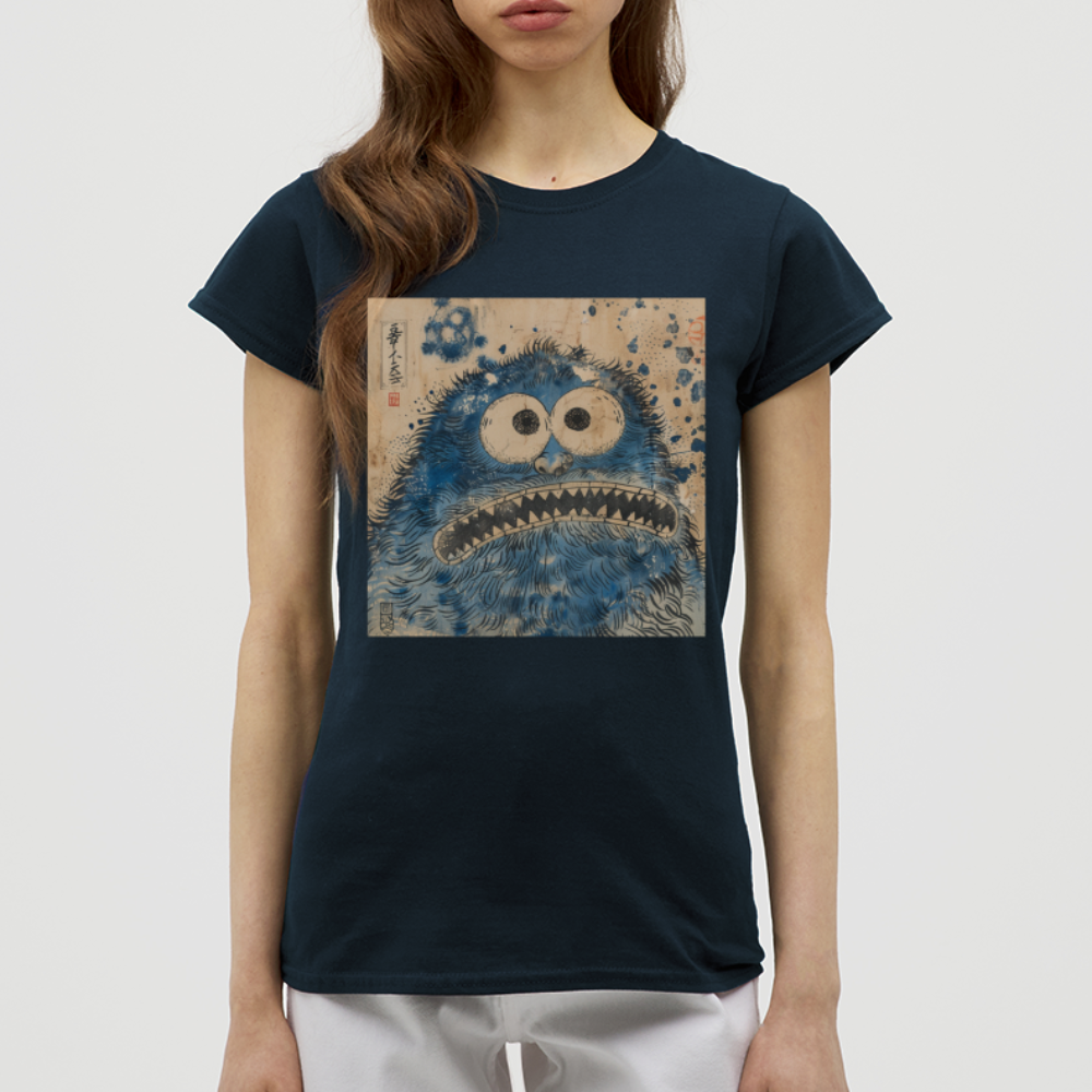 Uramiko ramlar i vattnet, T-shirt dam - marinblå
