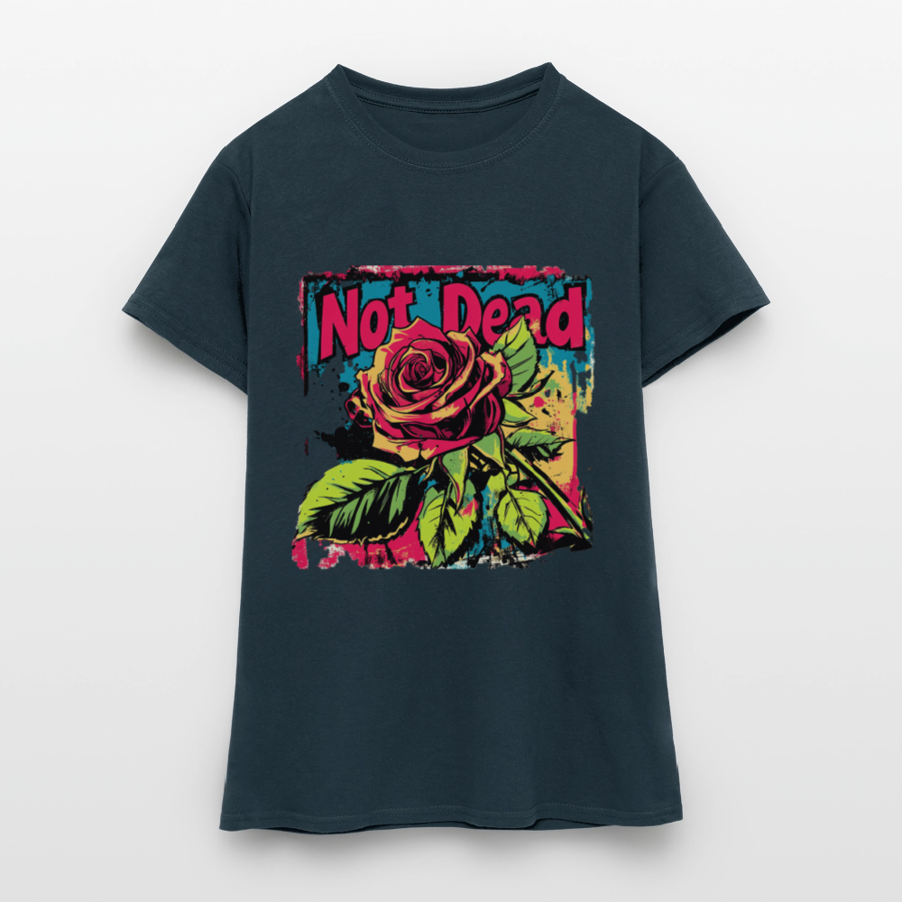 Den Eviga Rosen, T-shirt dam - marinblå