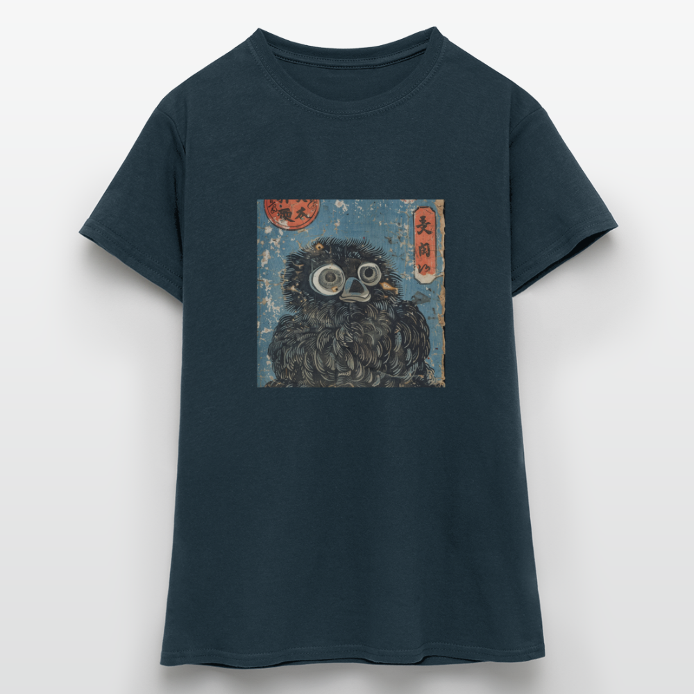 Denimiko, T-shirt dam - marinblå