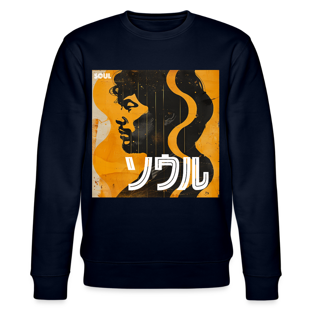 Nippon Grooves, Ekologisk sweatshirt CHANGER unisex från Stanley/Stella - marinblått