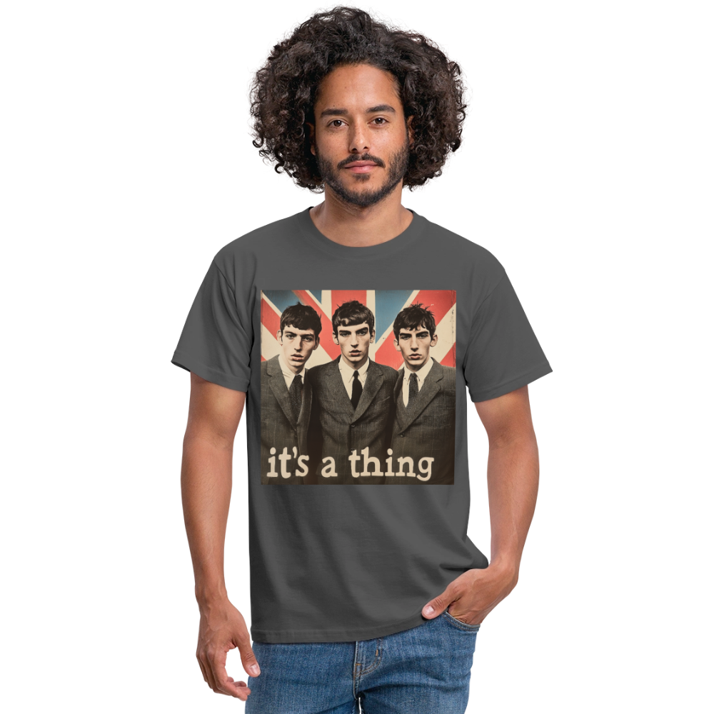 British, Bold & Unapologetic, T-shirt herr - kolgrå