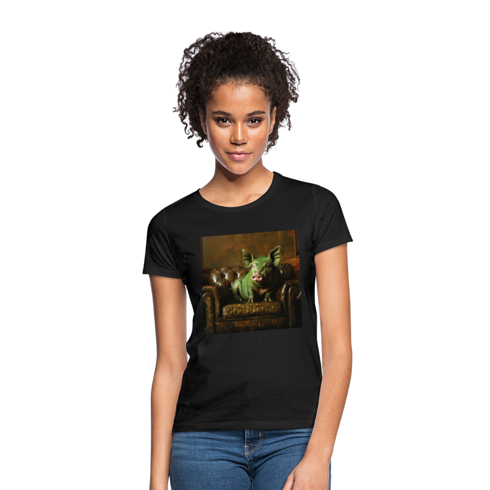 Grön Elegans, T-shirt dam - svart