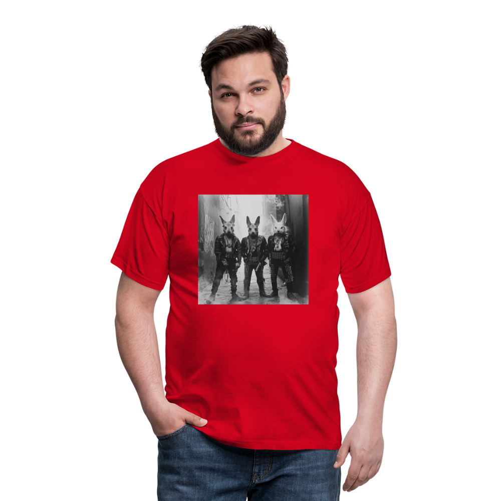 The Hare Raisers, T-shirt herr - röd
