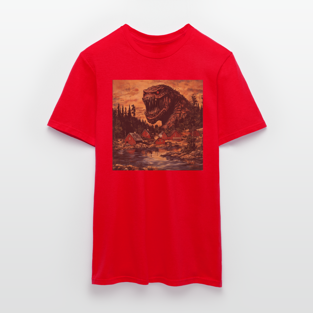 När Draken Vaknade vid Siljan, T-shirt herr - röd