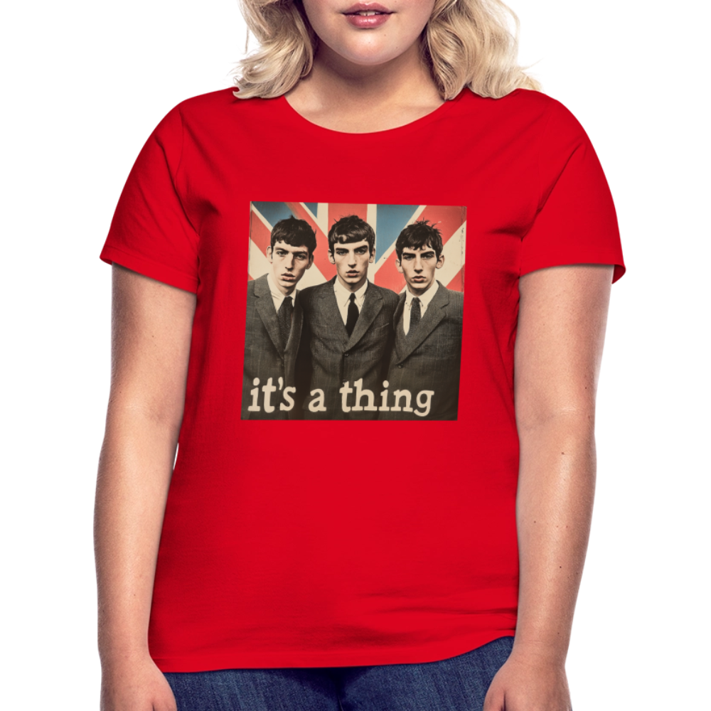 British, Bold & Unapologetic, T-shirt dam - röd