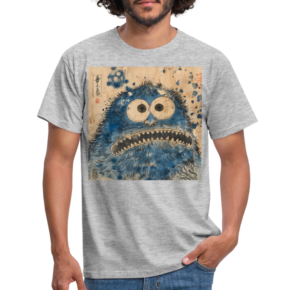Uramiko ramlar i floden, T-shirt herr - gråmelerad