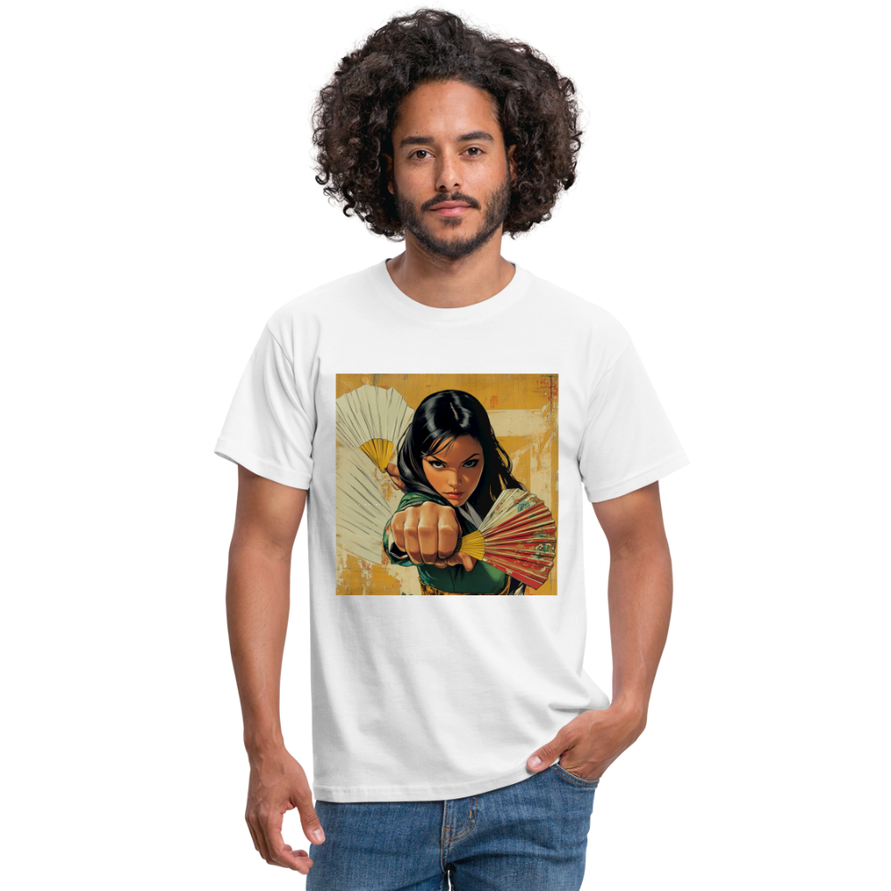 Blå Lotus, T-shirt herr - vit