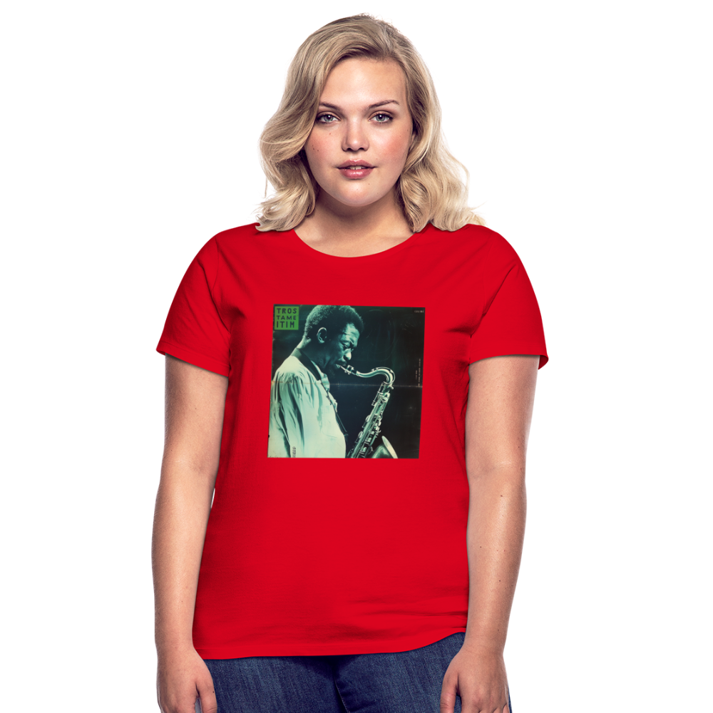 Gåtfull figur i jazzens underground, T-shirt dam - röd