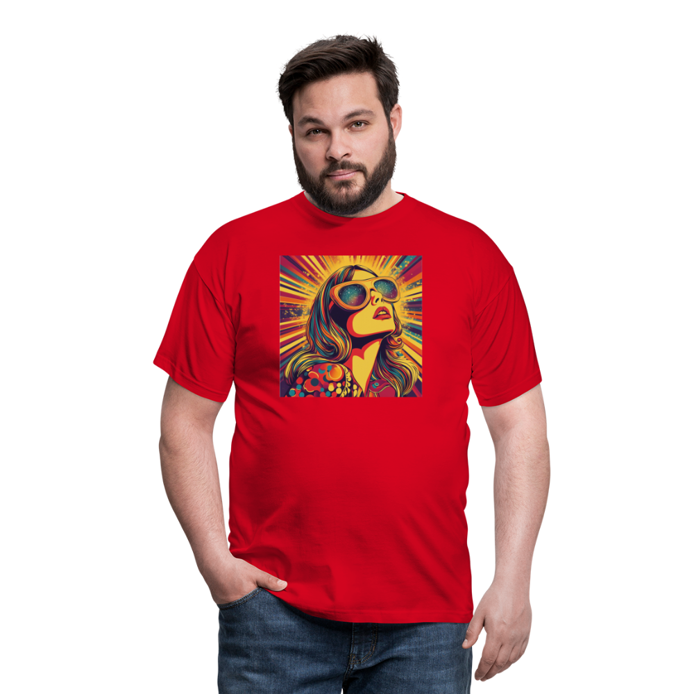 Disco Fever, T-shirt herr - röd
