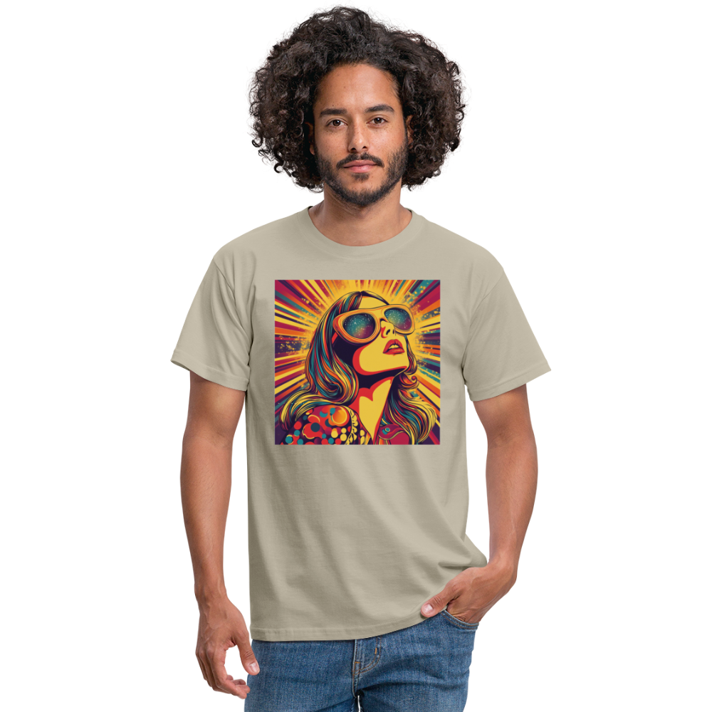Disco Fever, T-shirt herr - sandbeige