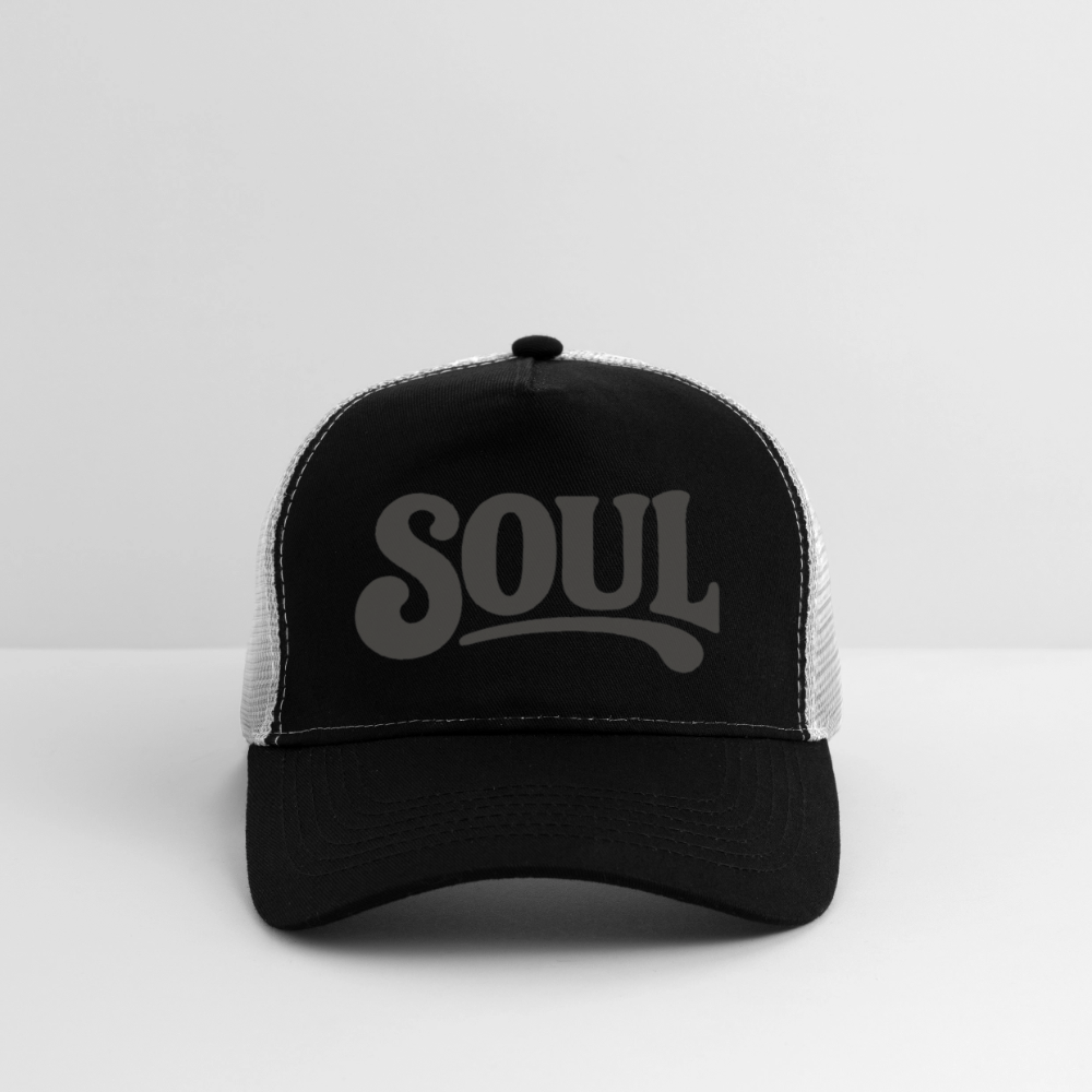 All About Soul, Trucker Cap - svart/stengrå