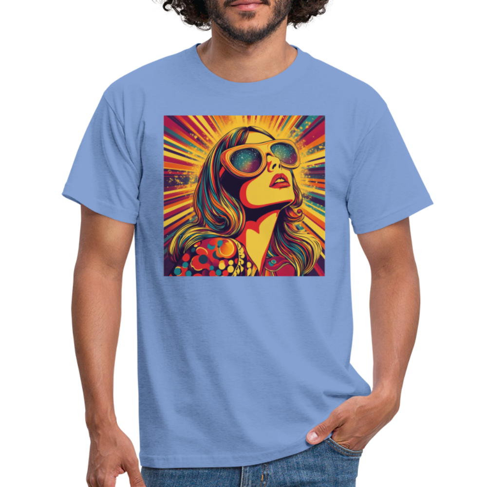 Disco Fever, T-shirt herr - carolina blue