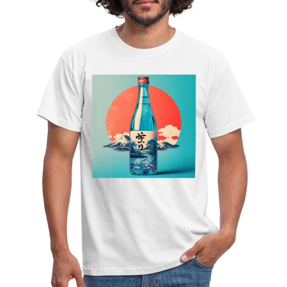 Stillhet i glas, T-shirt herr - vit