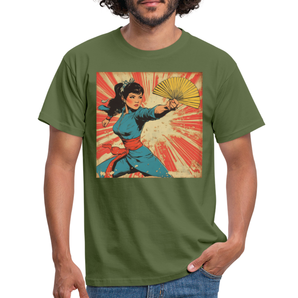 Solfjädern, T-shirt herr - Militärgrön