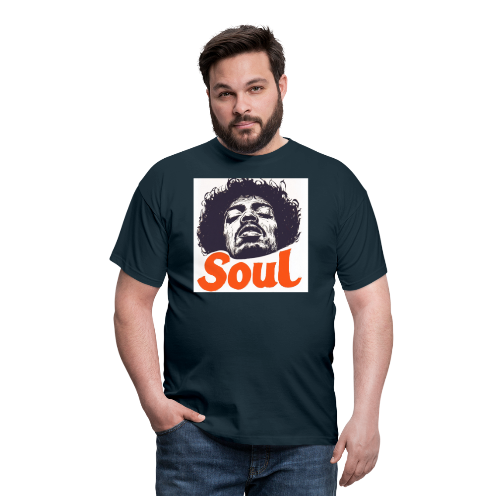 Kärlek, frihet och rättvisa, T-shirt herr - marinblå
