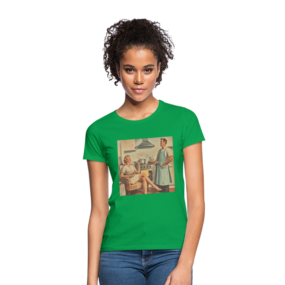 Äta bör man - annars dör man, T-shirt dam - kellygrön