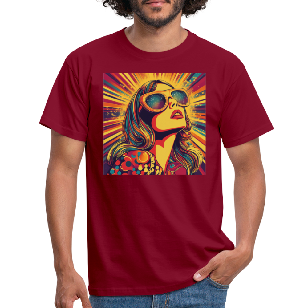 Disco Fever, T-shirt herr - tegelröd