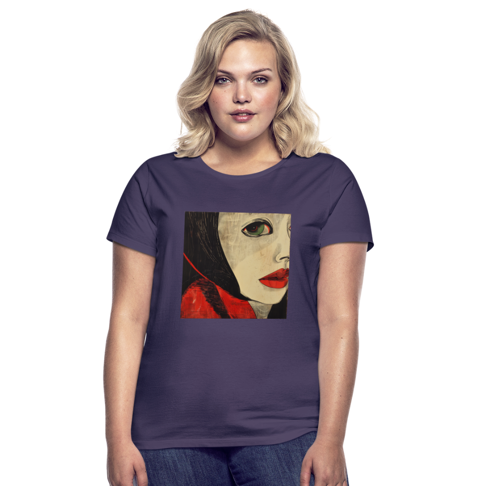 Fiskarfruns öga, T-shirt dam - mörklila