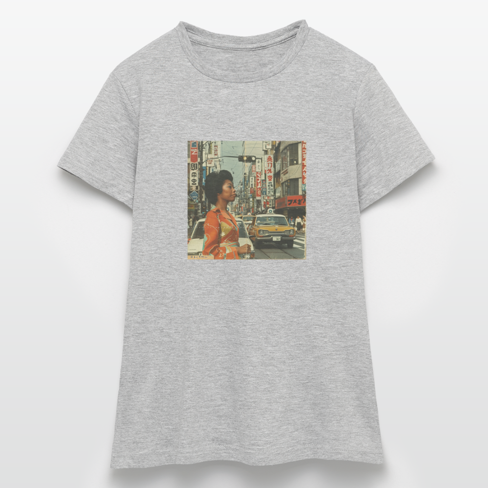 Yumi Sakamoto, T-shirt dam - gråmelerad