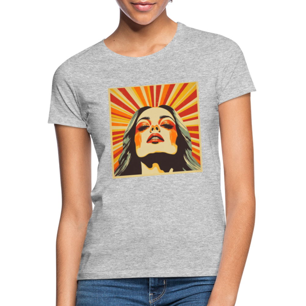 Sun Girl, T-shirt dam - gråmelerad