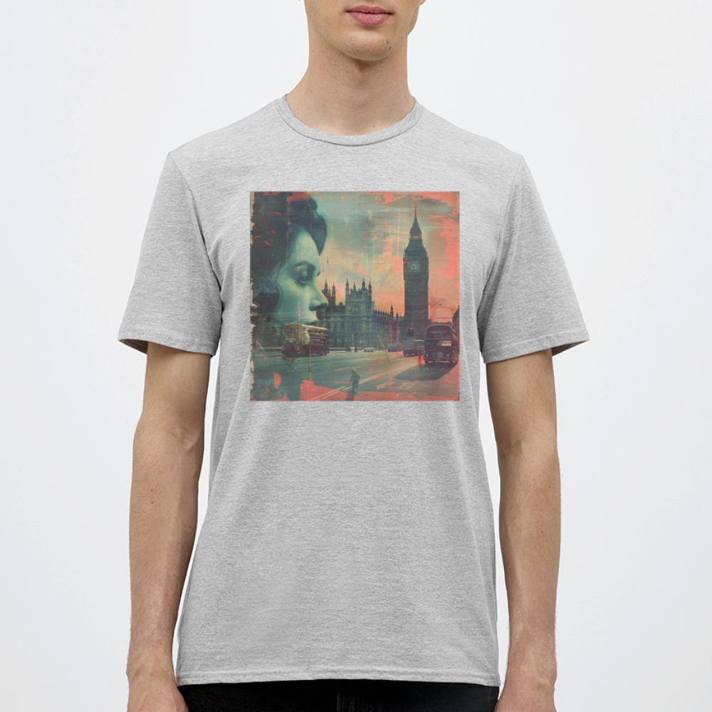 The Beat of London, T-shirt herr - gråmelerad