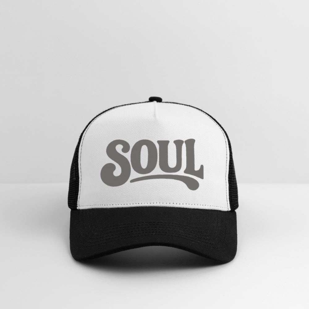 All About Soul, Trucker Cap - vit/svart