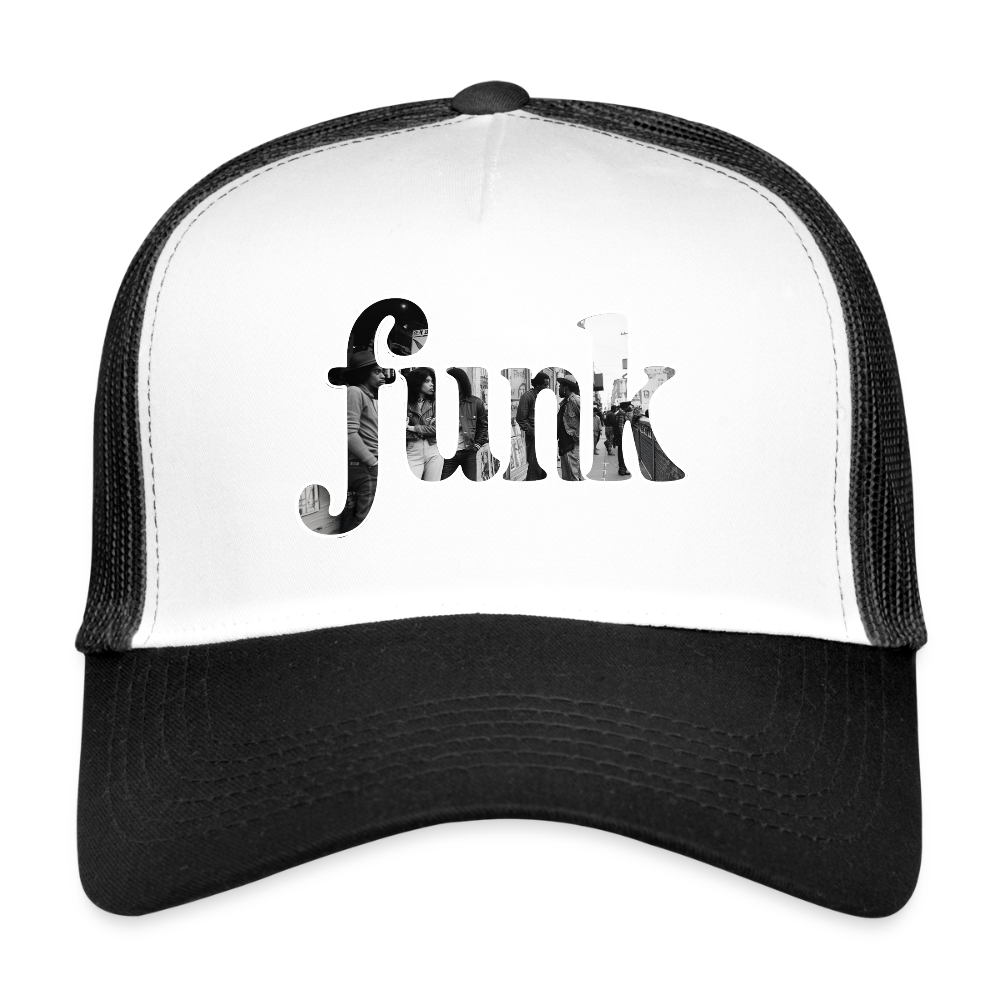 Funk Vibes, Trucker Cap - vit/svart