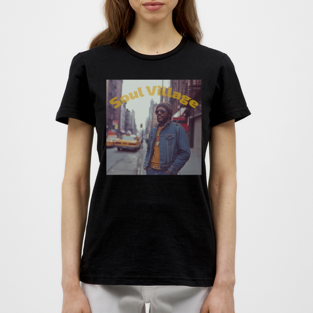 Soul Village, T-shirt dam - svart