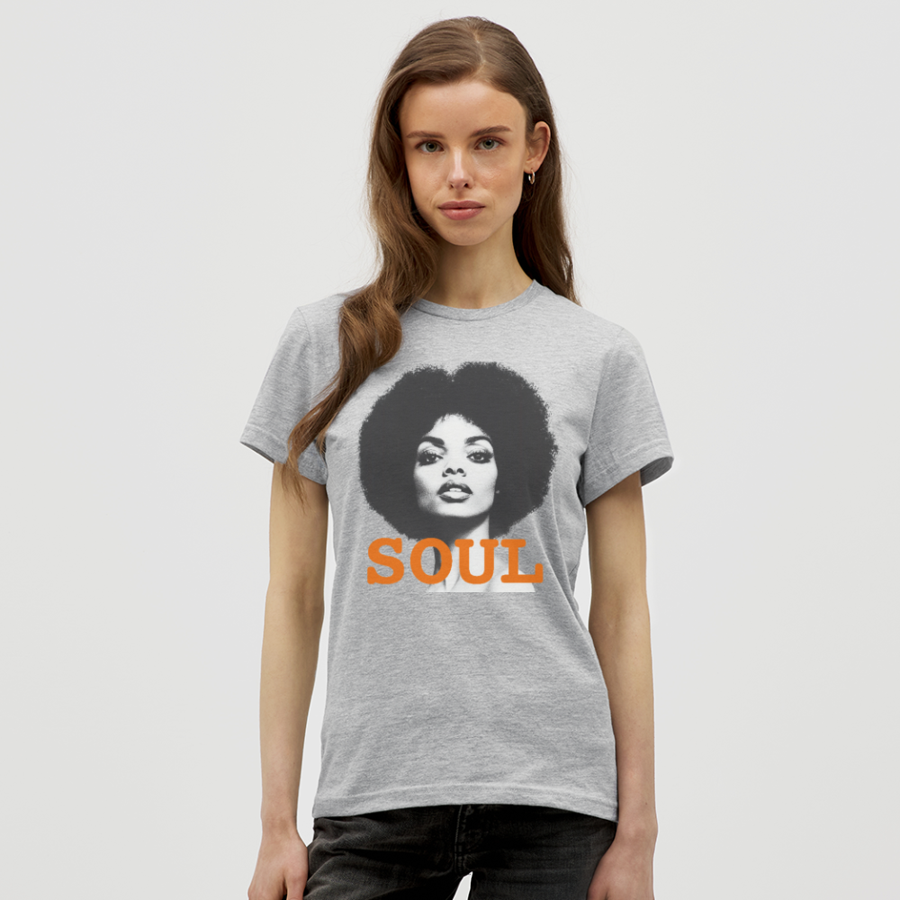 Soul PWR, T-shirt dam - gråmelerad