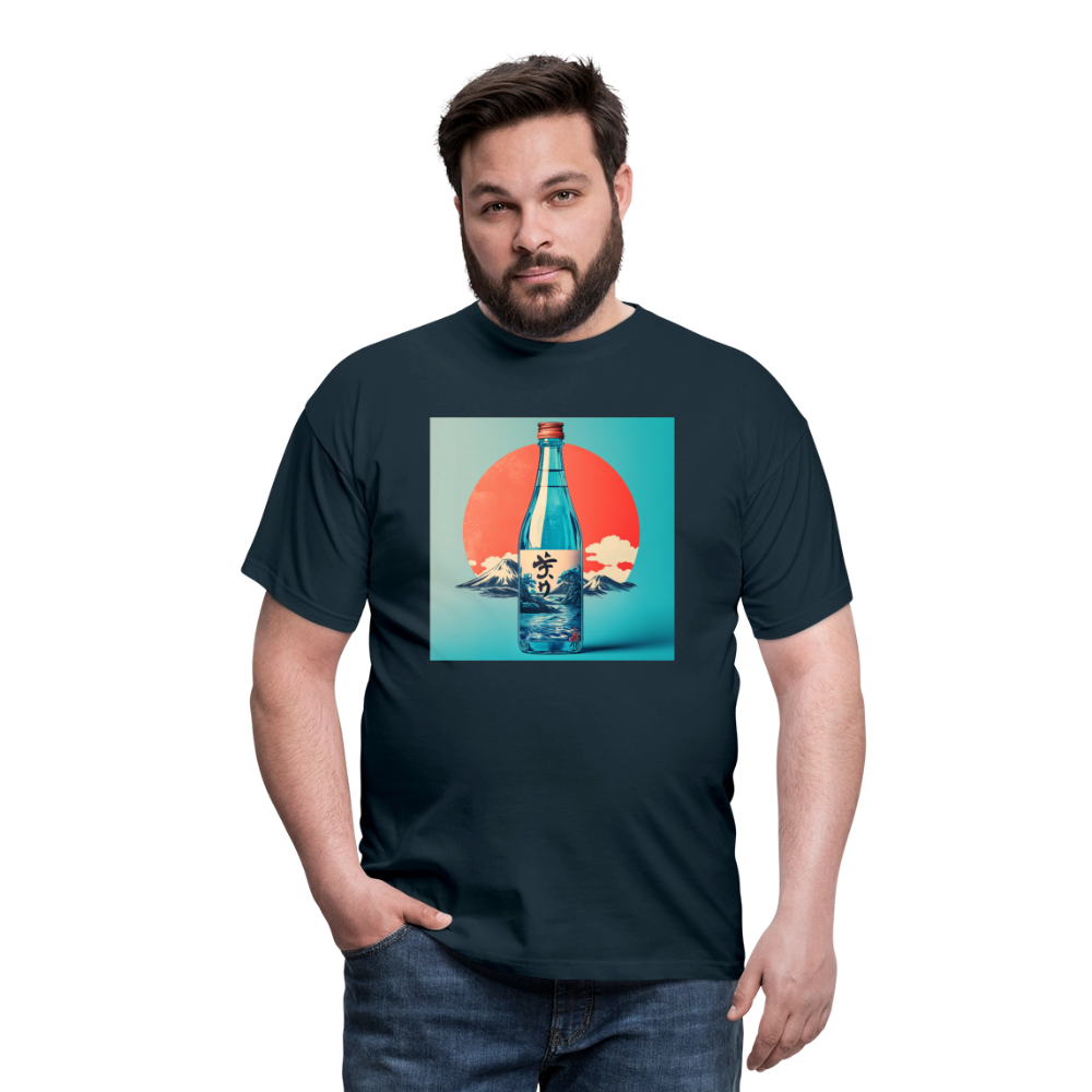 Stillhet i glas, T-shirt herr - marinblå