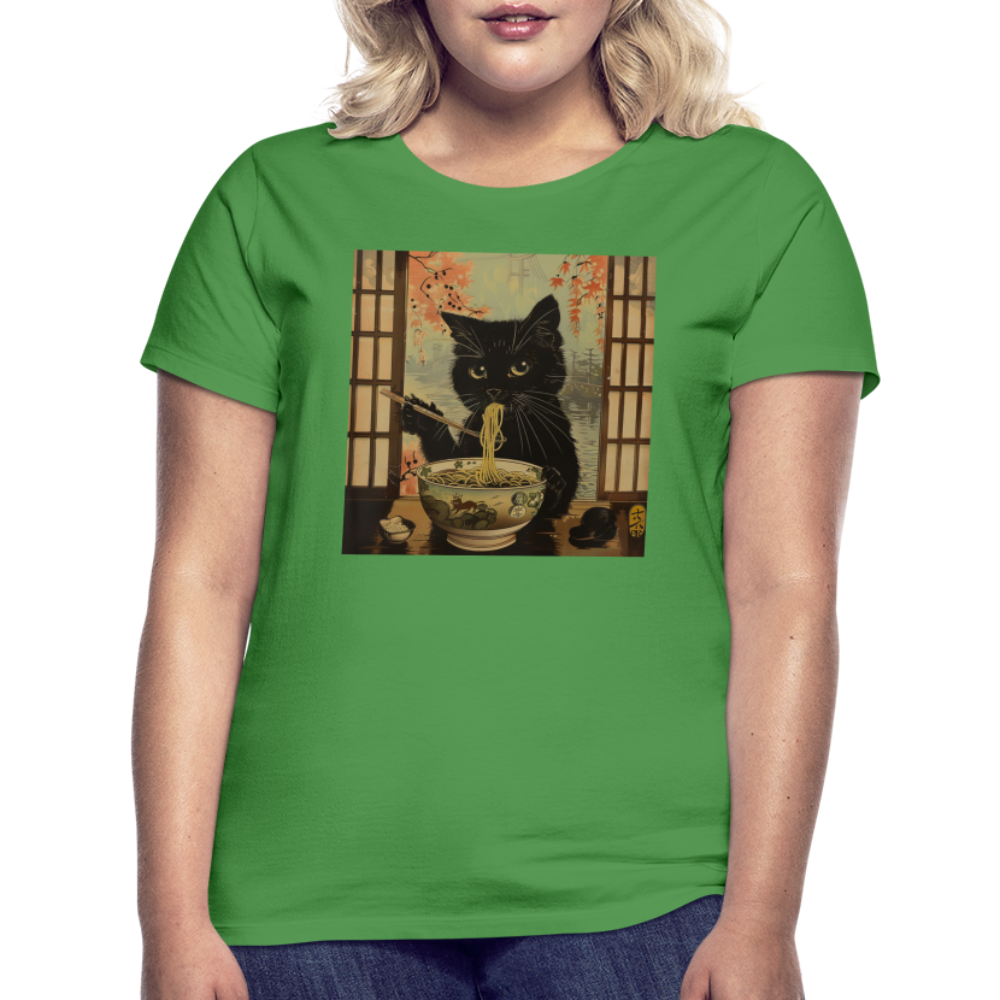 Ramenkatt, T-shirt dam - kellygrön