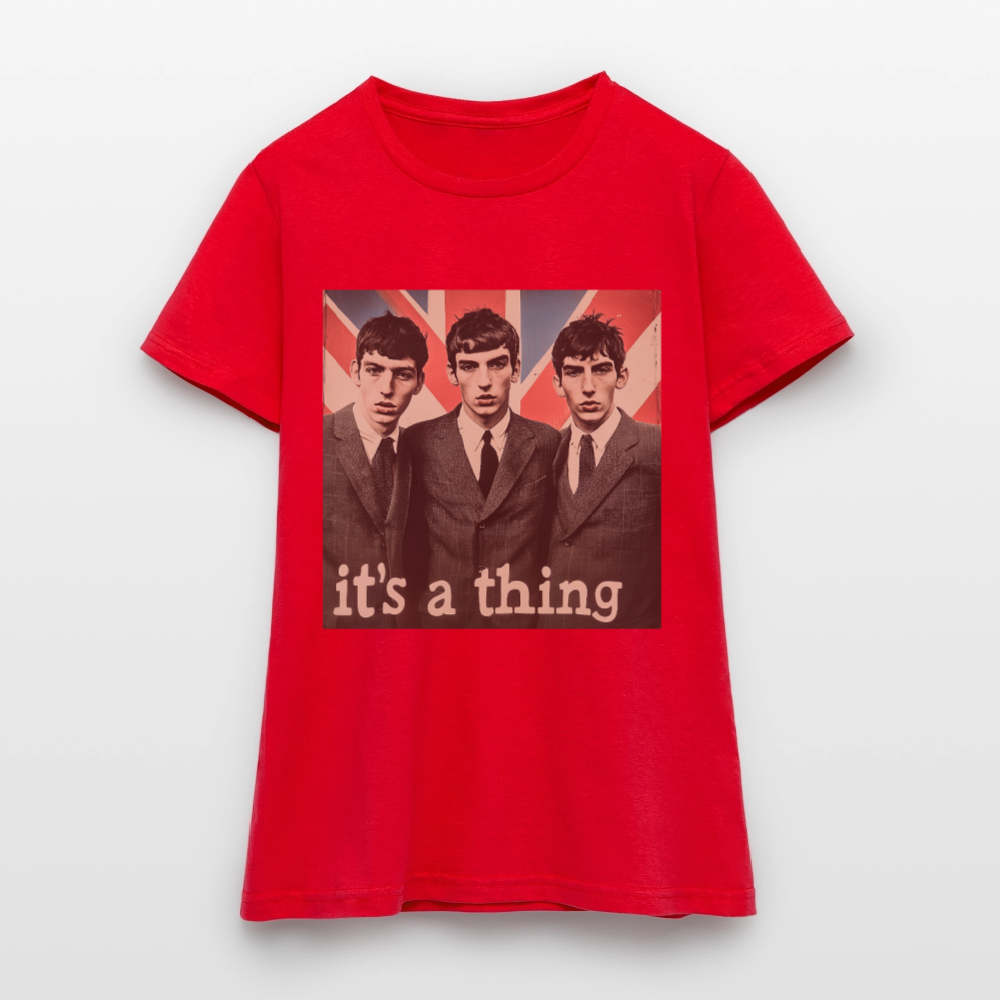 British, Bold & Unapologetic, T-shirt dam - röd