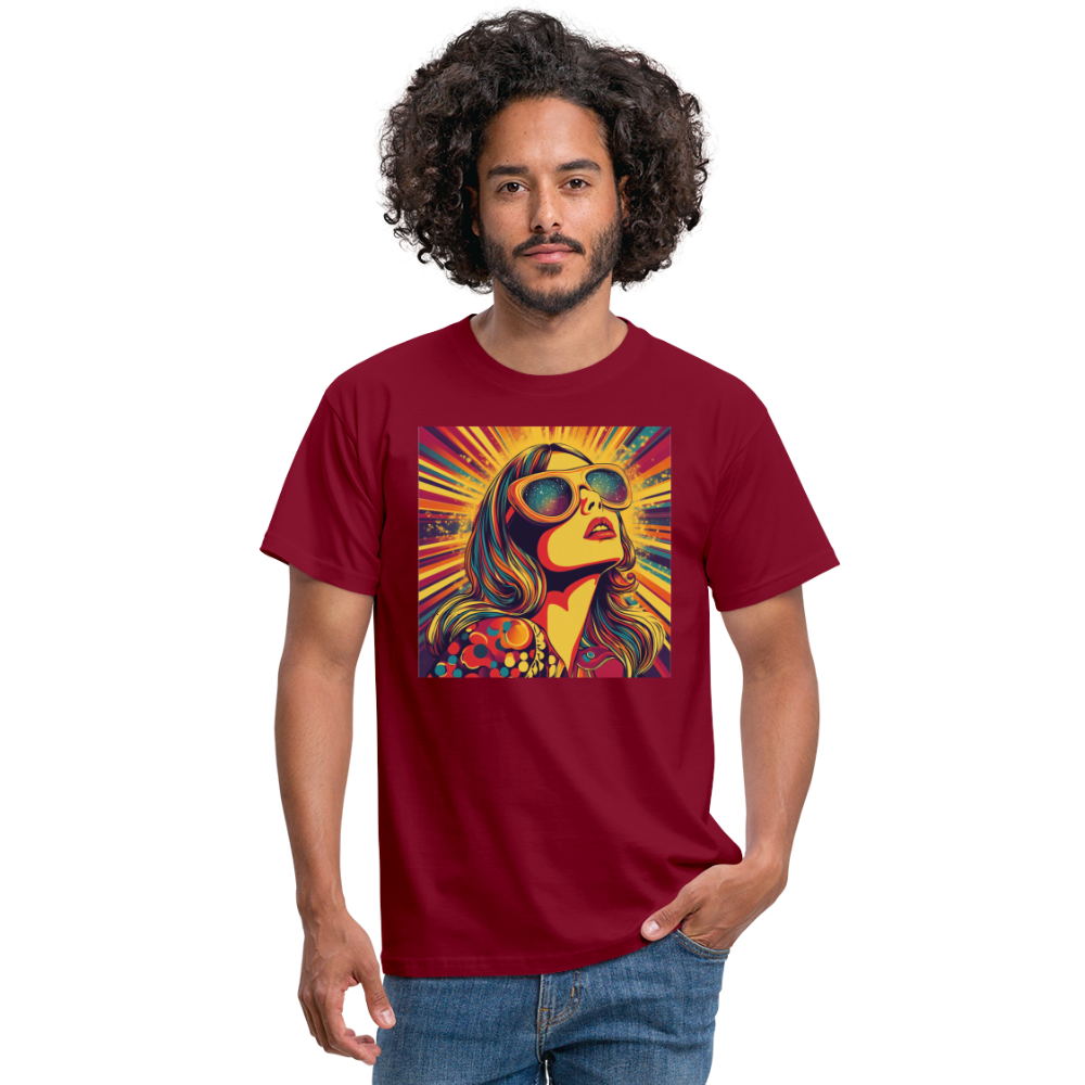 Disco Fever, T-shirt herr - tegelröd